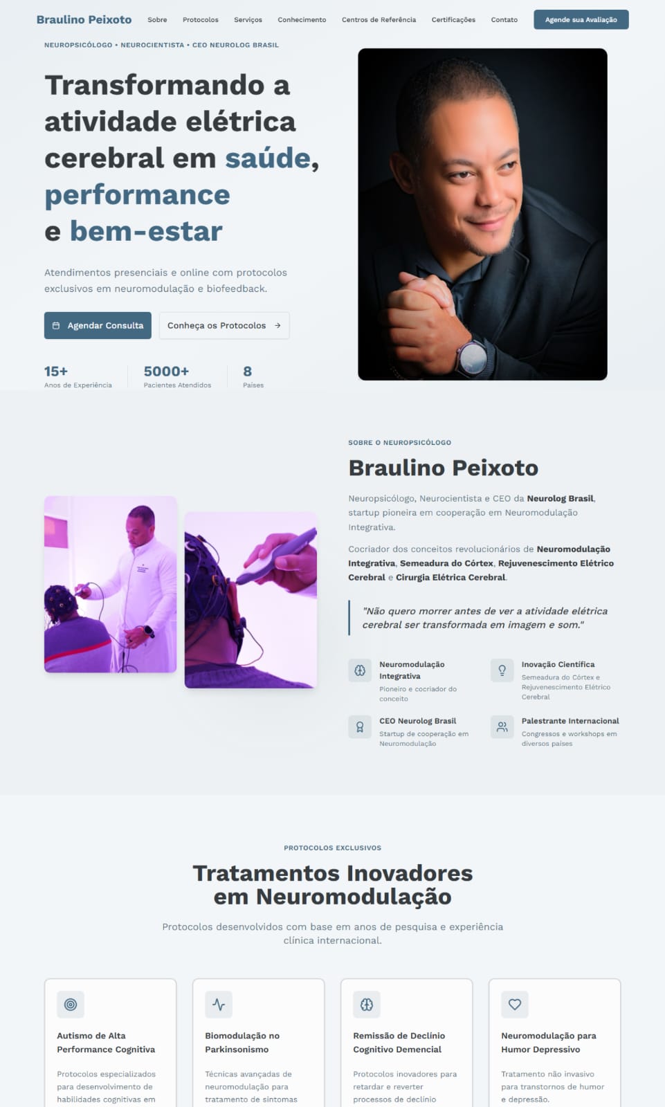 Landing Page do Dr. Braulino Peixoto - Neuropsicólogo